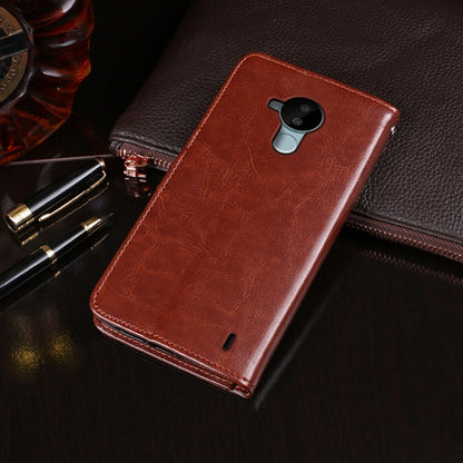 For Nokia C30 idewei Crazy Horse Texture Leather Phone Case with Holder & Card Slots & Wallet(Rose Red)