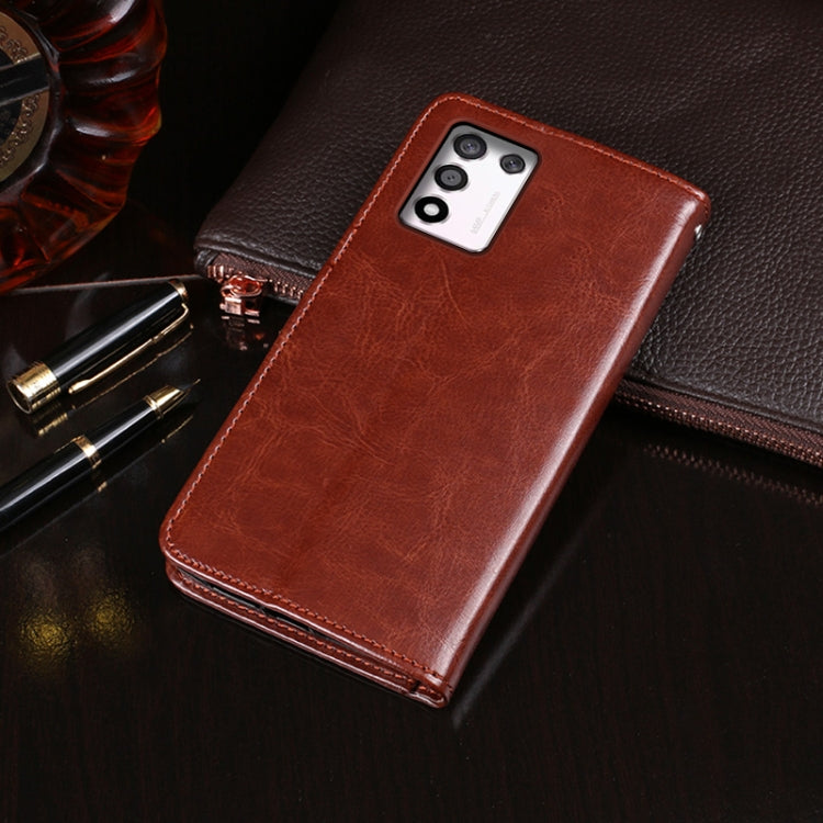 For OPPO K9s idewei Crazy Horse Texture Leather Phone Case with Holder & Card Slots & Wallet(Black)