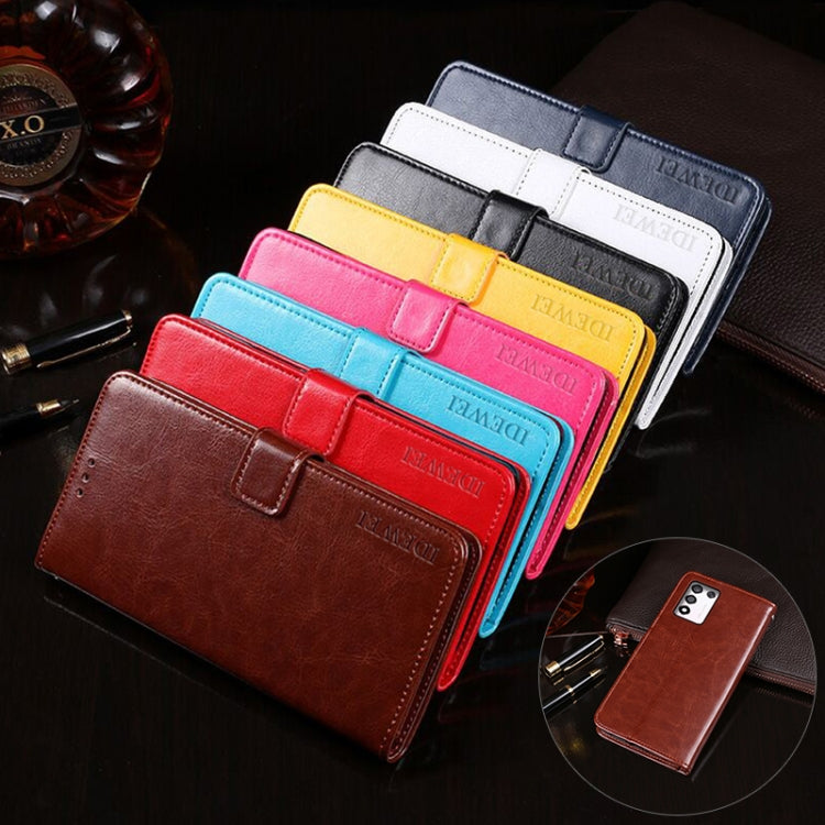 For OPPO K9s idewei Crazy Horse Texture Leather Phone Case with Holder & Card Slots & Wallet(Black)