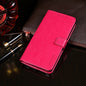 For Oukitel C25 idewei Crazy Horse Texture Leather Phone Case with Holder & Card Slots & Wallet(Rose Red)