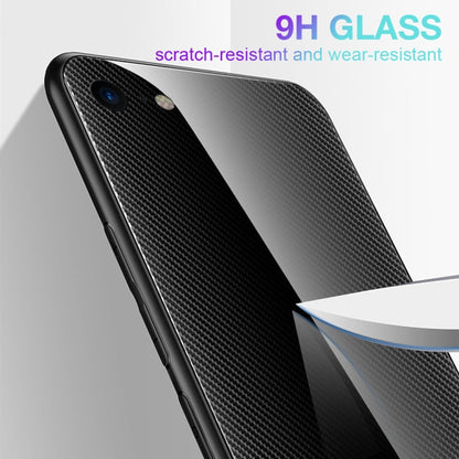 For iPhone SE 2022 / SE 2020 / 8 / 7 Texture Gradient Glass Protective Case(Red)