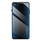 Pour iPhone SE 2022 / SE 2020 / 8 / 7 Coque de protection en verre à dégradé de texture (bleu)
