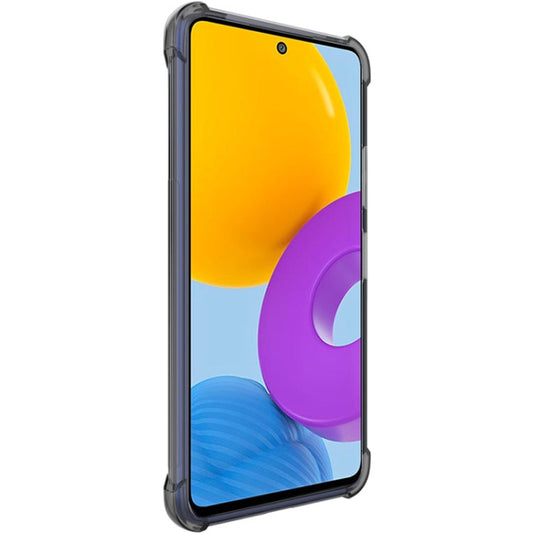 For Samsung Galaxy M52 5G imak All-inclusive Shockproof Airbag TPU Phone Case with Screen Protector(Transparent Black)
