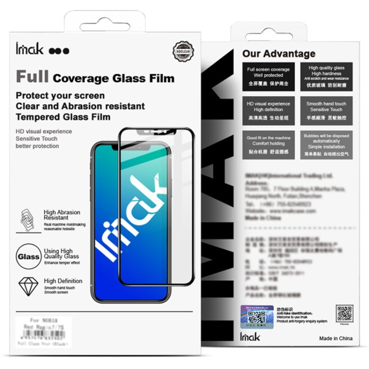 For OnePlus 9RT 5G IMAK 9H Surface Hardness Full Screen Tempered Glass Film Pro+ Series