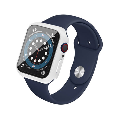 IMAK Shockproof PC Protective Case with Tempered Glass Film For Apple Watch Series 6 & SE & 5 & 4 40mm(White)