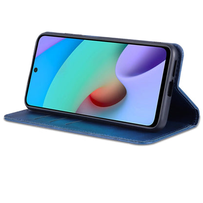 For Xiaomi Redmi Note 11 Pro / Note 11 Pro+ AZNS Magnetic Calf Texture Horizontal Flip Leather Phone Case(Dark Blue)
