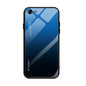 For iPhone SE 2022 / SE 2020 / 8 / 7 Gradient Color Glass Case(Blue)