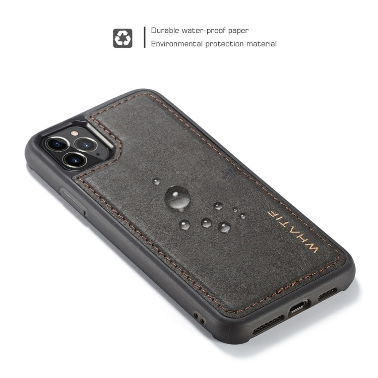 For iPhone 11 Pro WHATIF Kraft Paper TPU + PC Full Coverage Protective Case(Black)
