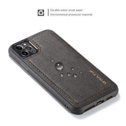 For iPhone 11 Pro WHATIF Kraft Paper TPU + PC Full Coverage Protective Case(Black)