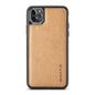 Pour iPhone 11 Pro Max Étui de protection complet WHATIF en papier kraft TPU + PC (marron)