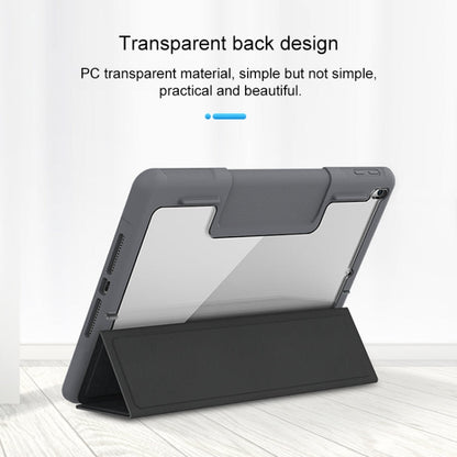 For iPad 10.2 Mutural Horizontal Flip PC + TPU + PU Leather Case with Holder & Pen Slot(Red)
