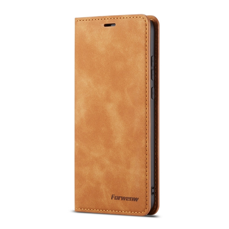 For Huawei P20 Pro Forwenw Dream Series Oil Edge Strong Magnetism Horizontal Flip Leather Case with Holder & Card Slots & Wallet & Photo Frame(Brown)