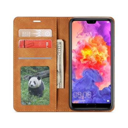 For Huawei P20 Pro Forwenw Dream Series Oil Edge Strong Magnetism Horizontal Flip Leather Case with Holder & Card Slots & Wallet & Photo Frame(Brown)