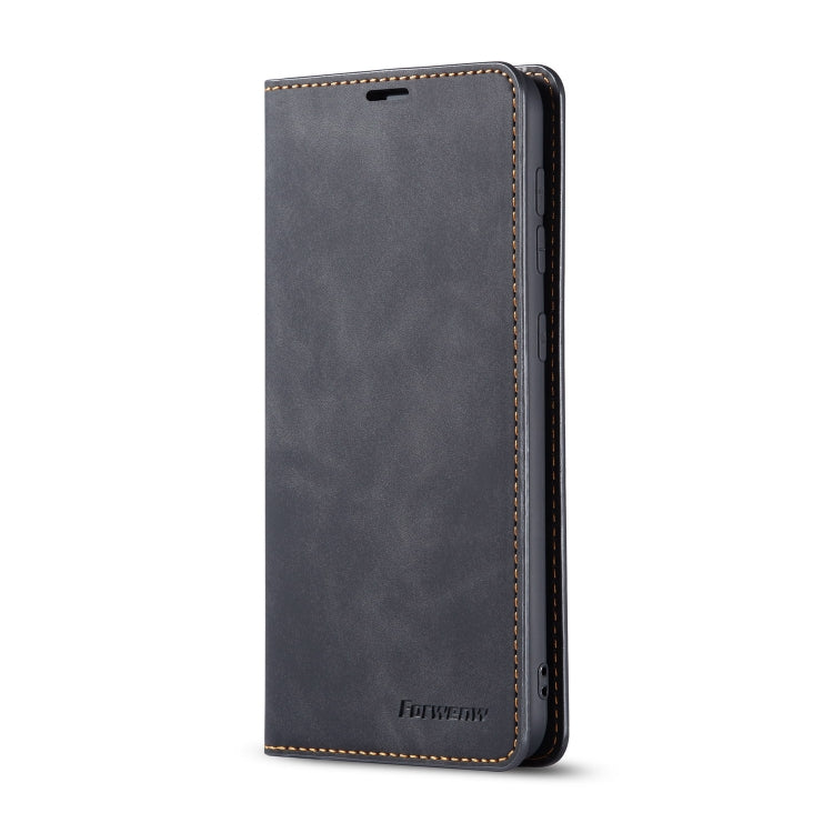 For Galaxy A10 / M10 Forwenw Dream Series Oil Edge Strong Magnetism Horizontal Flip Leather Case with Holder & Card Slots & Wallet & Photo Frame(Black)