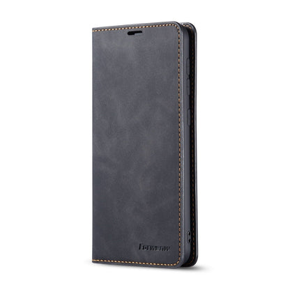For Galaxy A10 / M10 Forwenw Dream Series Oil Edge Strong Magnetism Horizontal Flip Leather Case with Holder & Card Slots & Wallet & Photo Frame(Black)
