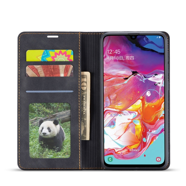 For Galaxy A10 / M10 Forwenw Dream Series Oil Edge Strong Magnetism Horizontal Flip Leather Case with Holder & Card Slots & Wallet & Photo Frame(Black)