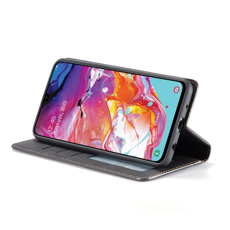 For Galaxy A10 / M10 Forwenw Dream Series Oil Edge Strong Magnetism Horizontal Flip Leather Case with Holder & Card Slots & Wallet & Photo Frame(Black)