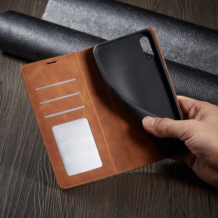 For Galaxy A10 / M10 Forwenw Dream Series Oil Edge Strong Magnetism Horizontal Flip Leather Case with Holder & Card Slots & Wallet & Photo Frame(Black)