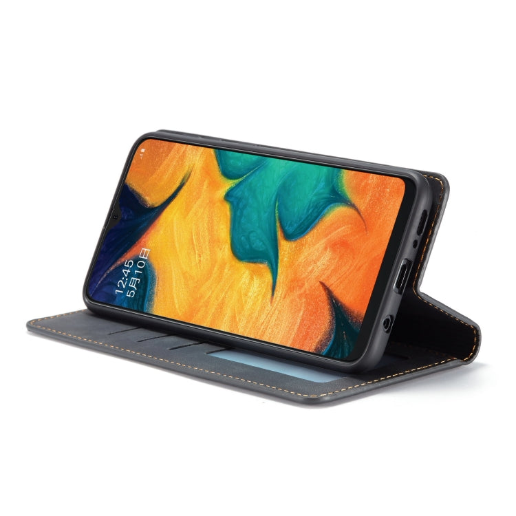 For Galaxy A20 Forwenw Dream Series Oil Edge Strong Magnetism Horizontal Flip Leather Case with Holder & Card Slots & Wallet & Photo Frame(Black)