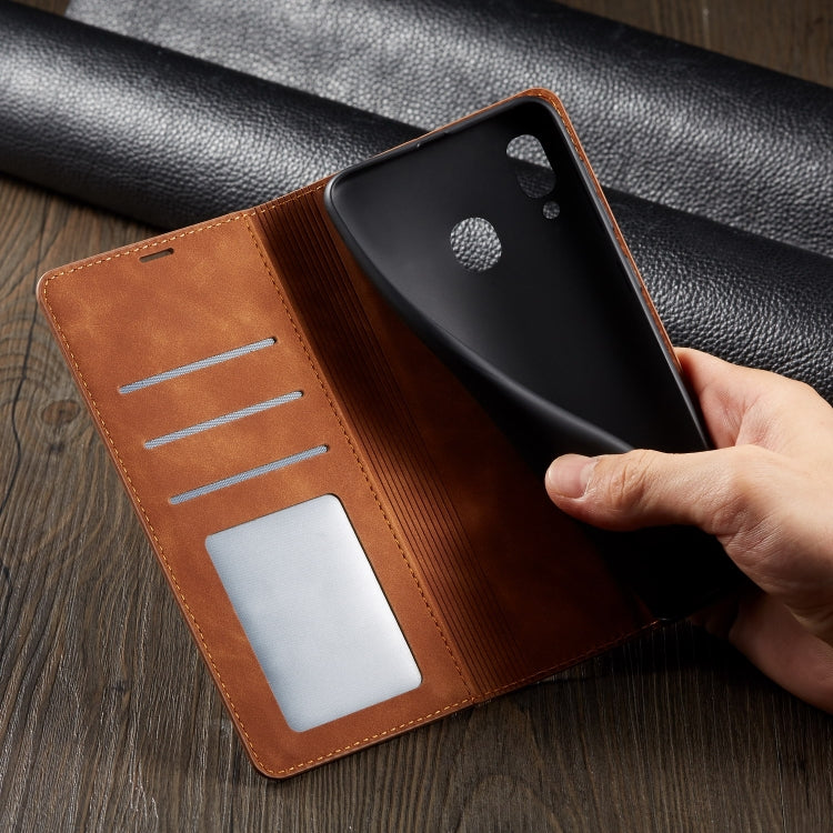 For Galaxy A20 Forwenw Dream Series Oil Edge Strong Magnetism Horizontal Flip Leather Case with Holder & Card Slots & Wallet & Photo Frame(Black)