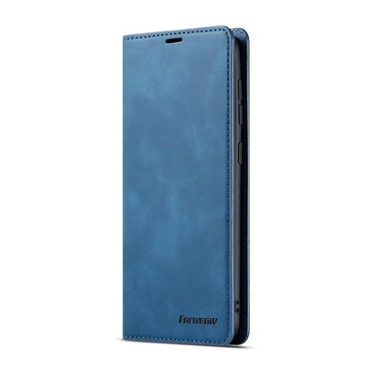 For Galaxy A20 Forwenw Dream Series Oil Edge Strong Magnetism Horizontal Flip Leather Case with Holder & Card Slots & Wallet & Photo Frame(Blue)