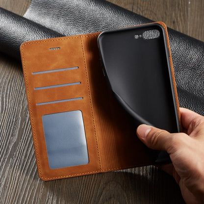 Pour iPhone 8 Plus / 7 Plus Étui en cuir Forwenw Dream Series à rabat horizontal avec aimant puissant, porte-cartes, portefeuille et cadre photo (noir)