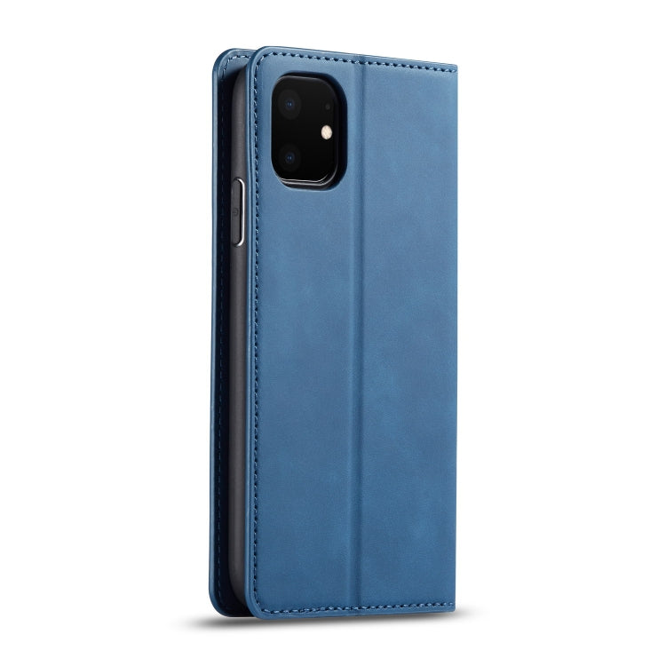 For iPhone 11 Forwenw Dream Series Oil Edge Strong Magnetism Horizontal Flip Leather Case with Holder & Card Slots & Wallet & Photo Frame(Blue)