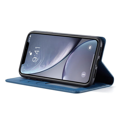For iPhone XR Forwenw Dream Series Oil Edge Strong Magnetism Horizontal Flip Leather Case with Holder & Card Slots & Wallet & Photo Frame(Blue)