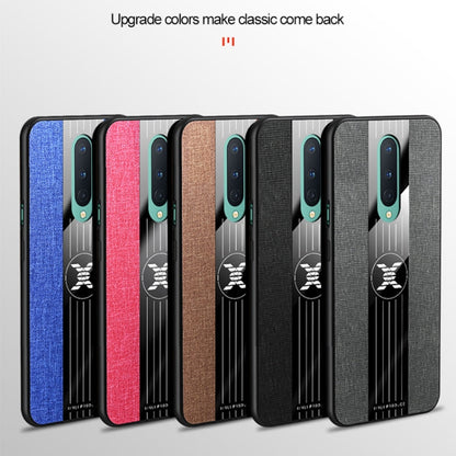 For OnePlus 8 XINLI Stitching Cloth Texture Shockproof TPU Phone Case(Red)