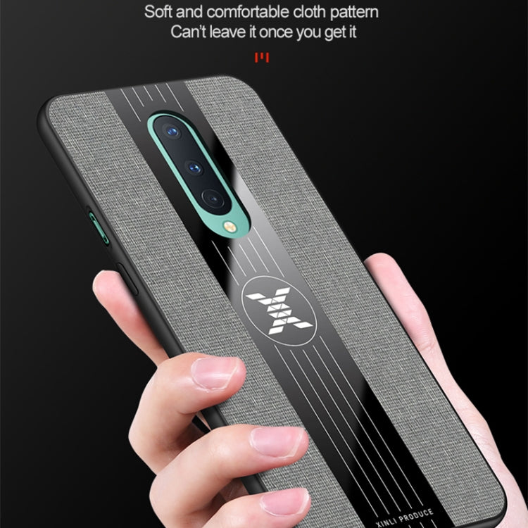 For OnePlus 8 XINLI Stitching Cloth Texture Shockproof TPU Phone Case(Red)