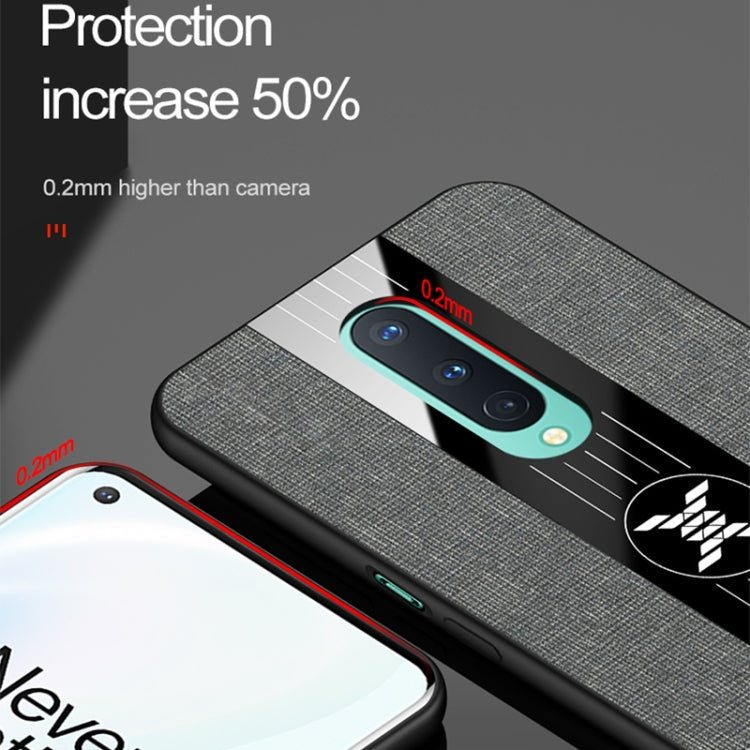For OnePlus 8 XINLI Stitching Cloth Texture Shockproof TPU Phone Case(Red)