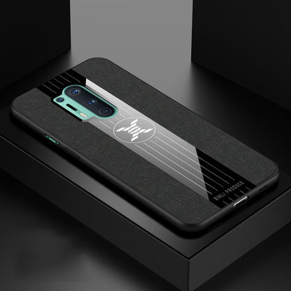 Pour étui de téléphone en TPU antichoc à texture en tissu XINLI pour OnePlus 8 Pro (noir)