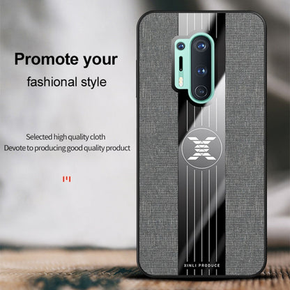 Pour étui de téléphone en TPU antichoc à texture en tissu XINLI pour OnePlus 8 Pro (noir)