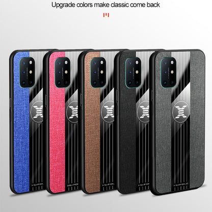 For OnePlus 8T XINLI Stitching Cloth Texture Shockproof TPU Phone Case(Black)