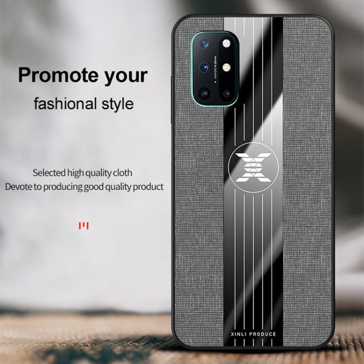 For OnePlus 8T XINLI Stitching Cloth Texture Shockproof TPU Phone Case(Black)