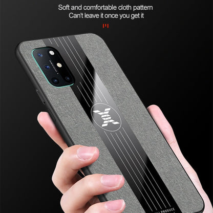 For OnePlus 8T XINLI Stitching Cloth Texture Shockproof TPU Phone Case(Black)