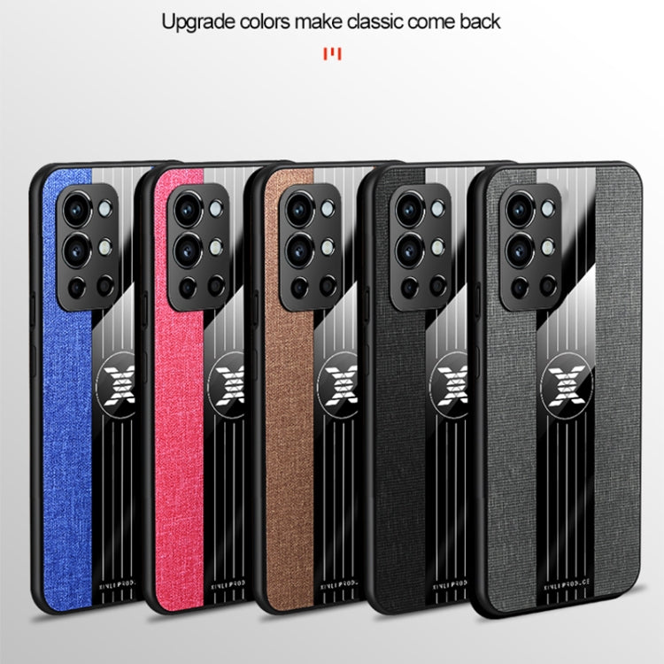 For OnePlus 9R XINLI Stitching Cloth Texture Shockproof TPU Phone Case(Red)