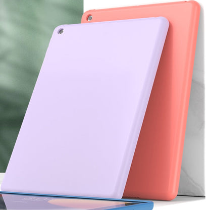 For iPad 10.2 2021 / 2020 / 2019 Mutural Silicone Microfiber Tablet Case(Sky Blue)