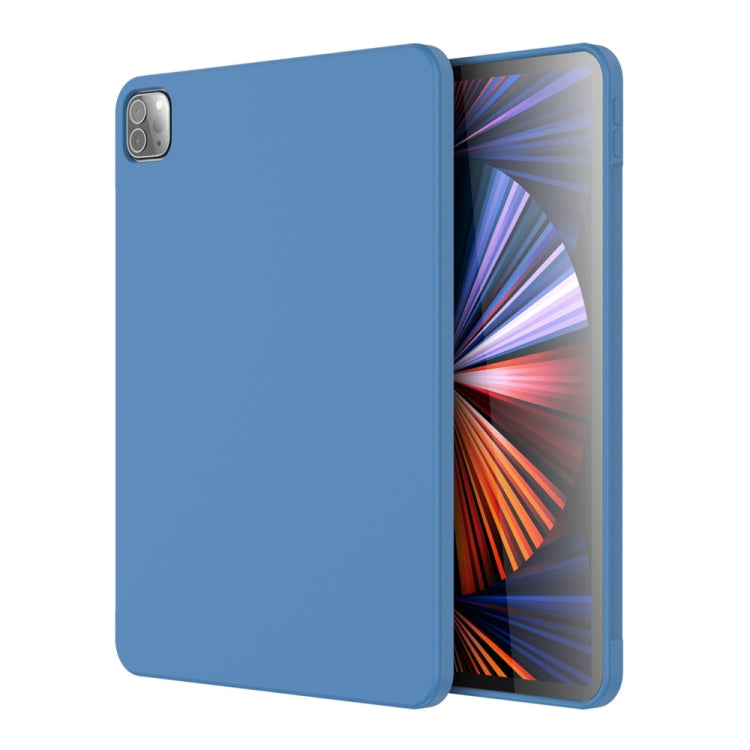 For iPad Pro 12.9 inch 2022 / 2021 / 2020 Mutural Silicone Microfiber Tablet Case(Light Blue)