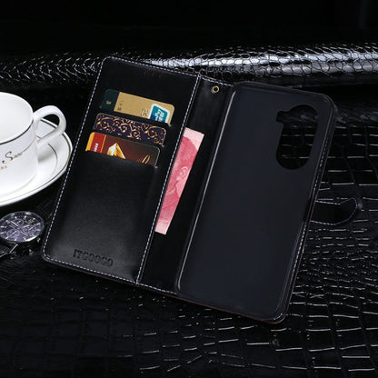 For Honor 60 idewei Crocodile Texture Leather Phone Case(Black)