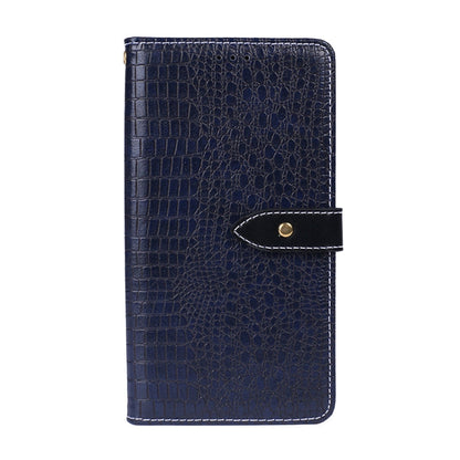 For Honor 60 idewei Crocodile Texture Leather Phone Case(Dark Blue)