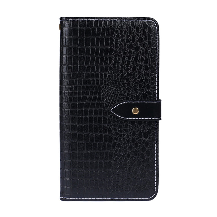 For OPPO Reno7 5G idewei Crocodile Texture Leather Phone Case(Black)