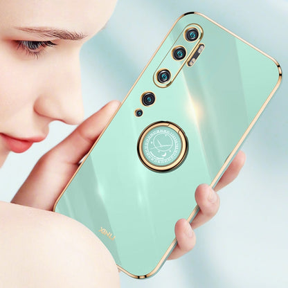 For Xiaomi Mi CC9 Pro XINLI 6D Plating Phone Case with Ring Holder(Celestial Blue)