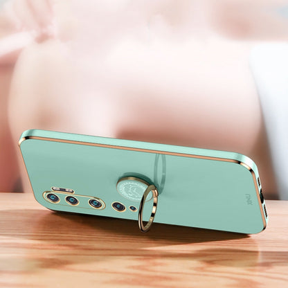 For Xiaomi Mi CC9 Pro XINLI 6D Plating Phone Case with Ring Holder(Pink)