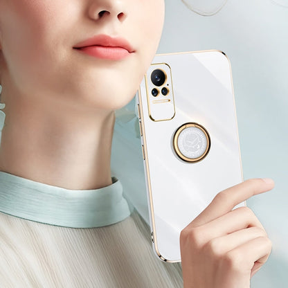 For Xiaomi Civi XINLI 6D Plating Phone Case with Ring Holder(Black)