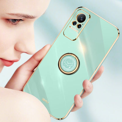 For Xiaomi Civi XINLI 6D Plating Phone Case with Ring Holder(Black)