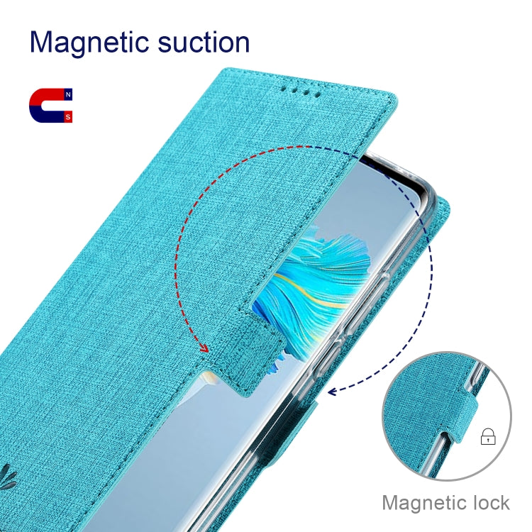 For Samsung Galaxy S21 FE 5G ViLi K Series Magnetic Buckle Horizontal Flip Leather Phone Case(Blue)