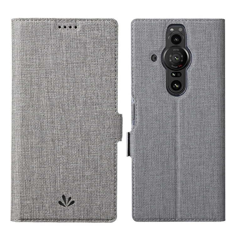For Sony Xperia Pro-I ViLi K Series Magnetic Buckle Horizontal Flip Leather Phone Case(Grey)