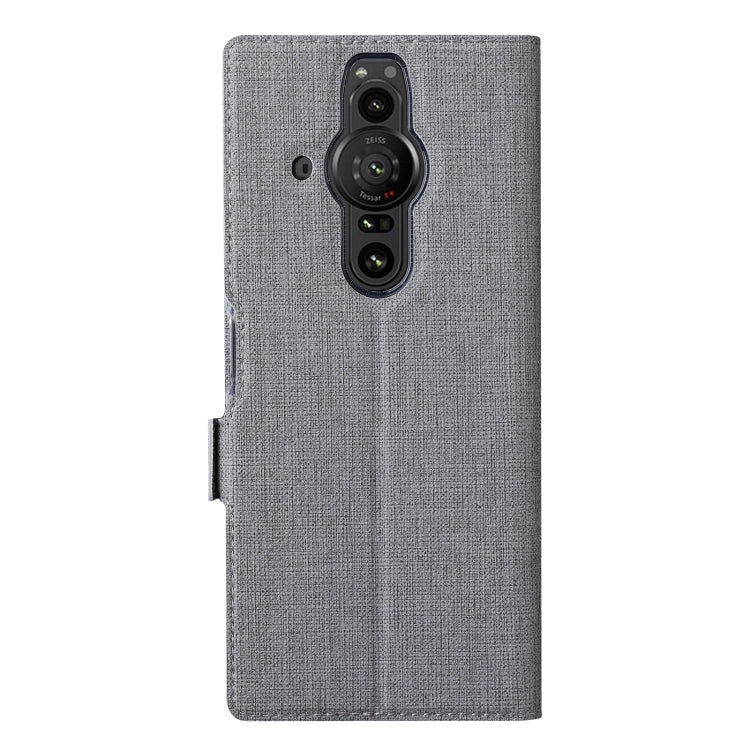 For Sony Xperia Pro-I ViLi K Series Magnetic Buckle Horizontal Flip Leather Phone Case(Grey)