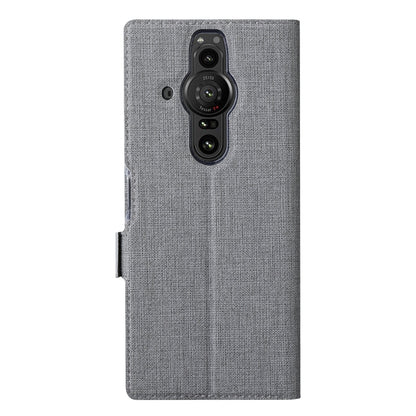 For Sony Xperia Pro-I ViLi K Series Magnetic Buckle Horizontal Flip Leather Phone Case(Grey)